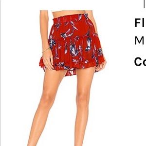 MISA Los Angeles skirt in red floral size M❤️❤️❤️